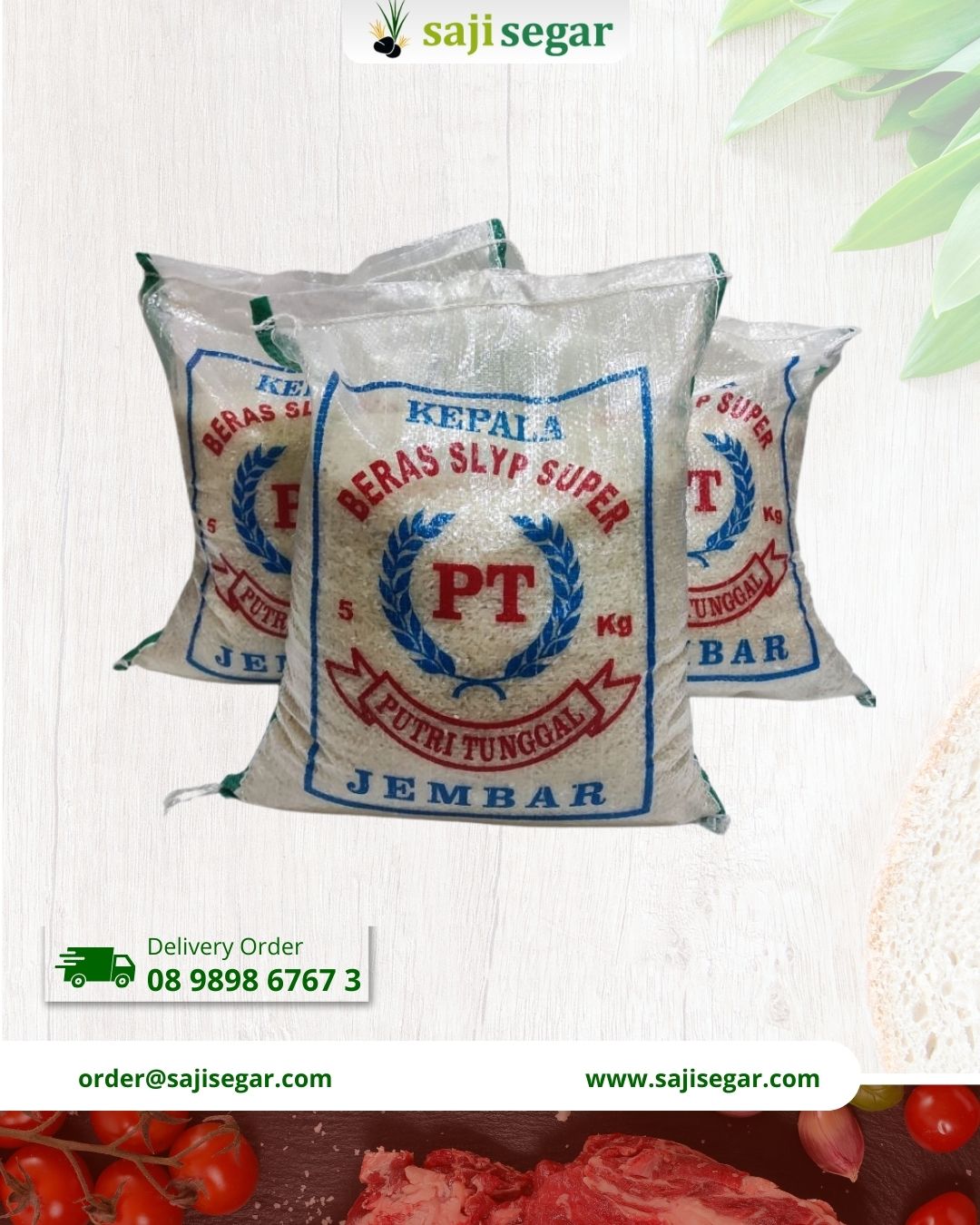 beras 25kg beras slyp super jembar bandung beras karungan 25kg pulen